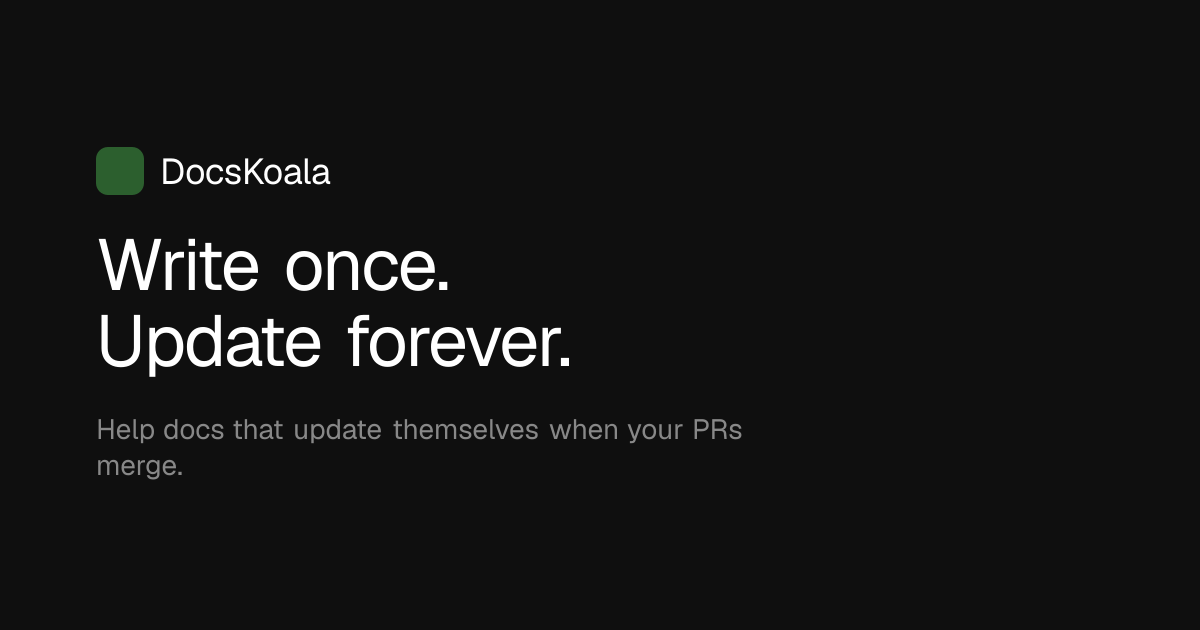 DocsKoala: Documentation That Updates Itself